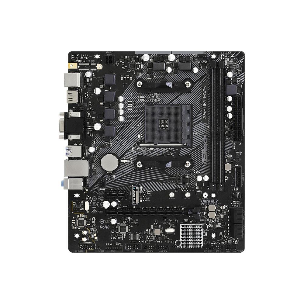 resimler/genel/ASROCK A520M HVS AMD A520M Soket AM4 DDR4 4600MHz (OC) M.2 mATX Anakart