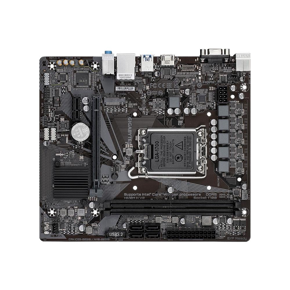 GIGABYTE H610M H V2 Intel H610 Soket 1700 DDR5 5600MHz M.2 Anakart
