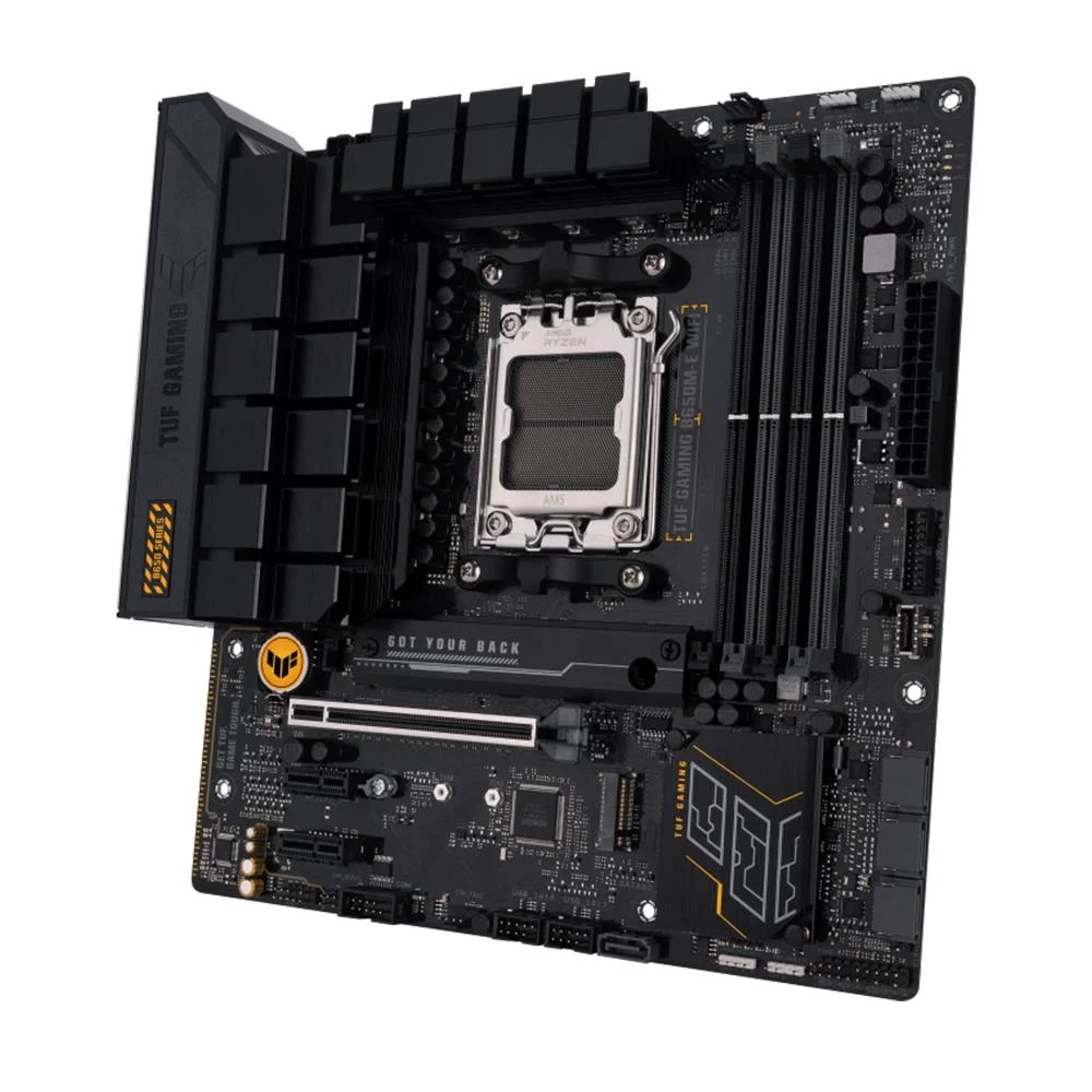 resimler/genel/ASUS TUF GAMING B650M-E WIFI AMD Soket AM5 Ryzen DDR5 6400MHz (O.C.) M.2 Anakart