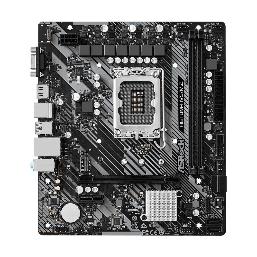 resimler/genel/ASROCK H610M-HVSM.2 R2.0 Intel H610 Soket 1700 DDR4 3200MHz (OC) M.2 Anakart