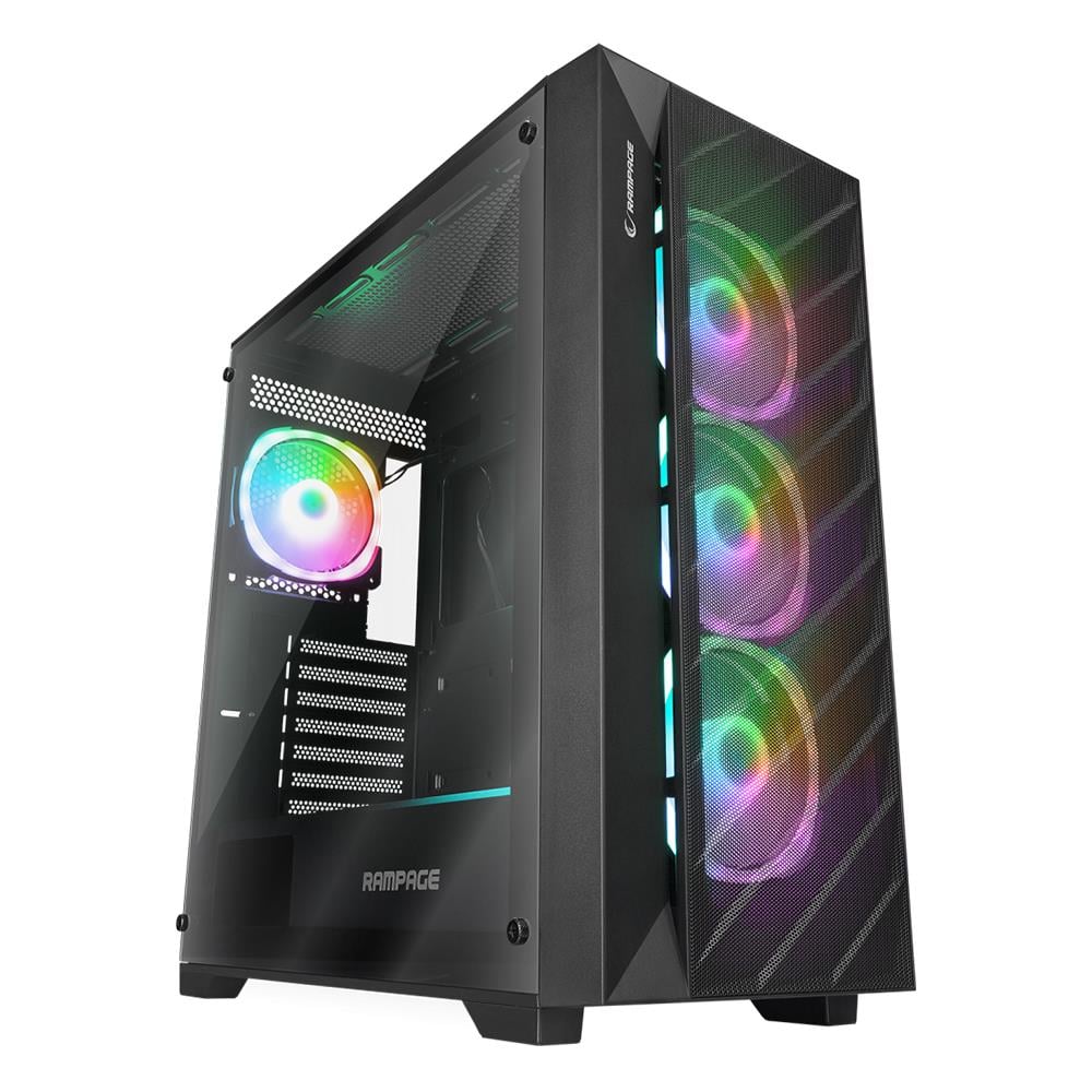 RAMPAGE PRIME 4x120mm ARGB Fanlı MidT ATX Siyah Kasa