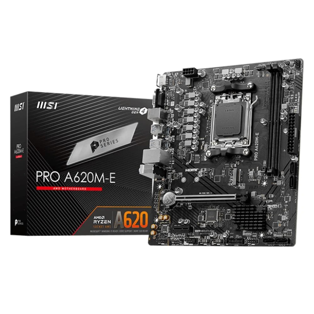 MSI PRO A620M-E AMD A620 AM5 DDR5 6800MHz mATX Anakart