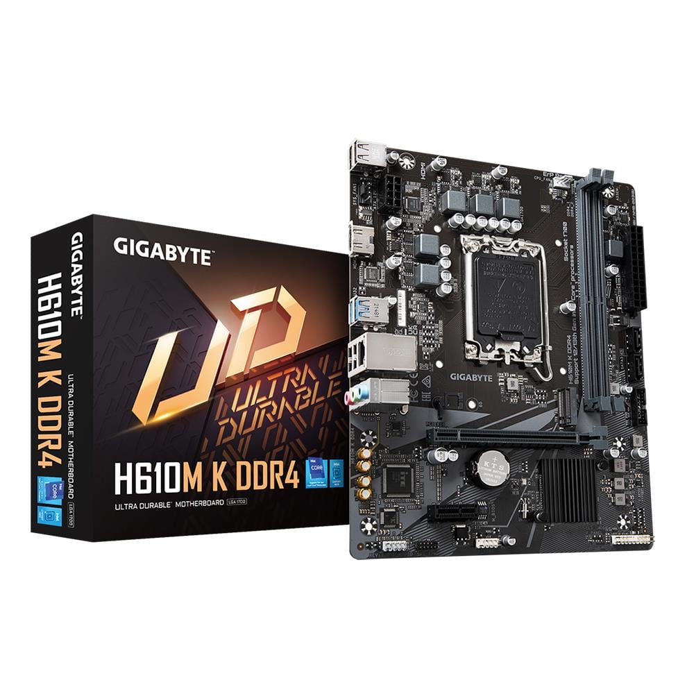 GIGABYTE H610M K DDR4 Intel H610 Soket 1700 DDR4 3200MHz M.2 Anakart