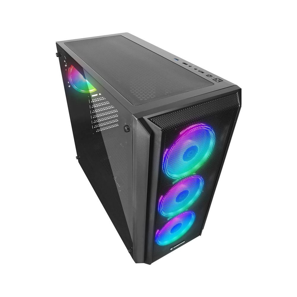 RAMPAGE ELYSIAN MESH SİYAH 4x120mm ARGB FANLI 750W 80PLUS BRONZE MidT ATX GAMING KASA